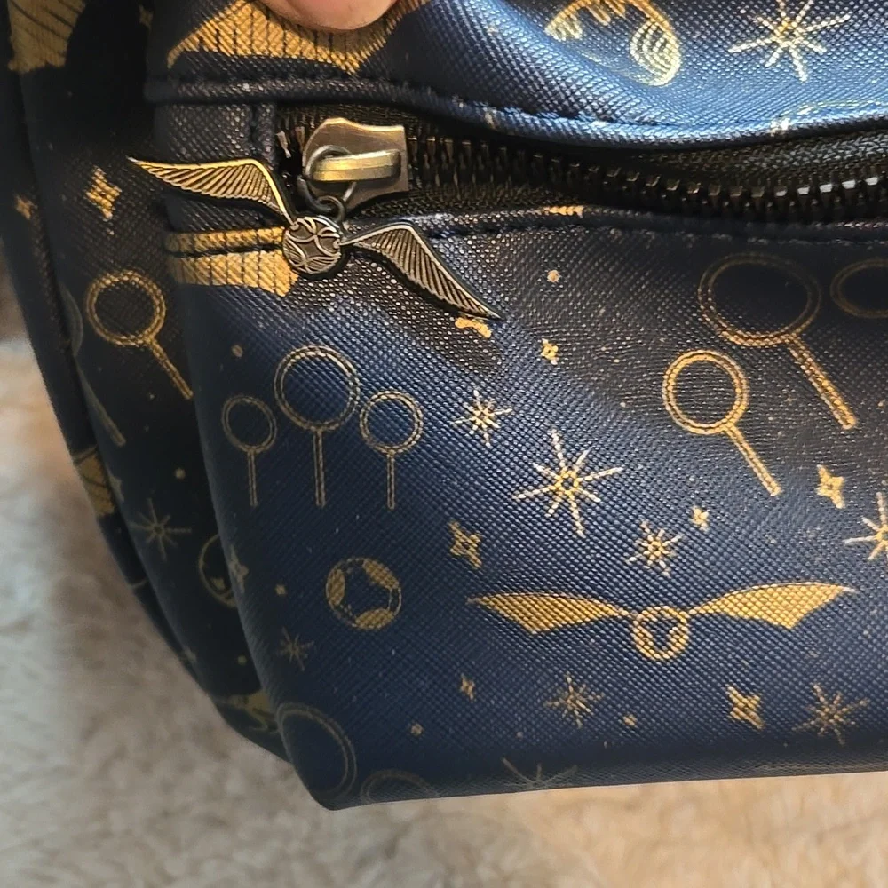 Harry Potter Navy & Gold Mini Backpack - Branded Castle Emblem